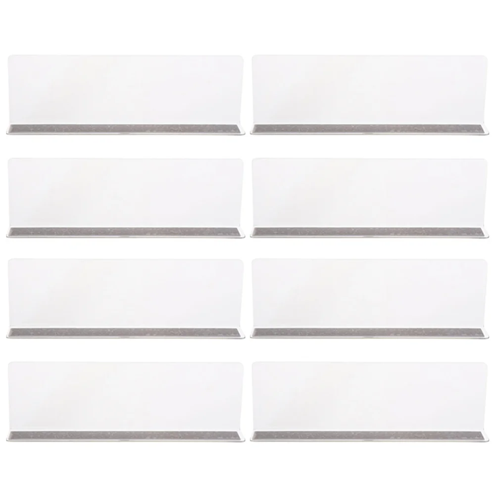 

8 Pcs Clear Acrylic Shelves Commodity Classification Partition Plate Shelf Dividers for Wire Shelving Wardrobe