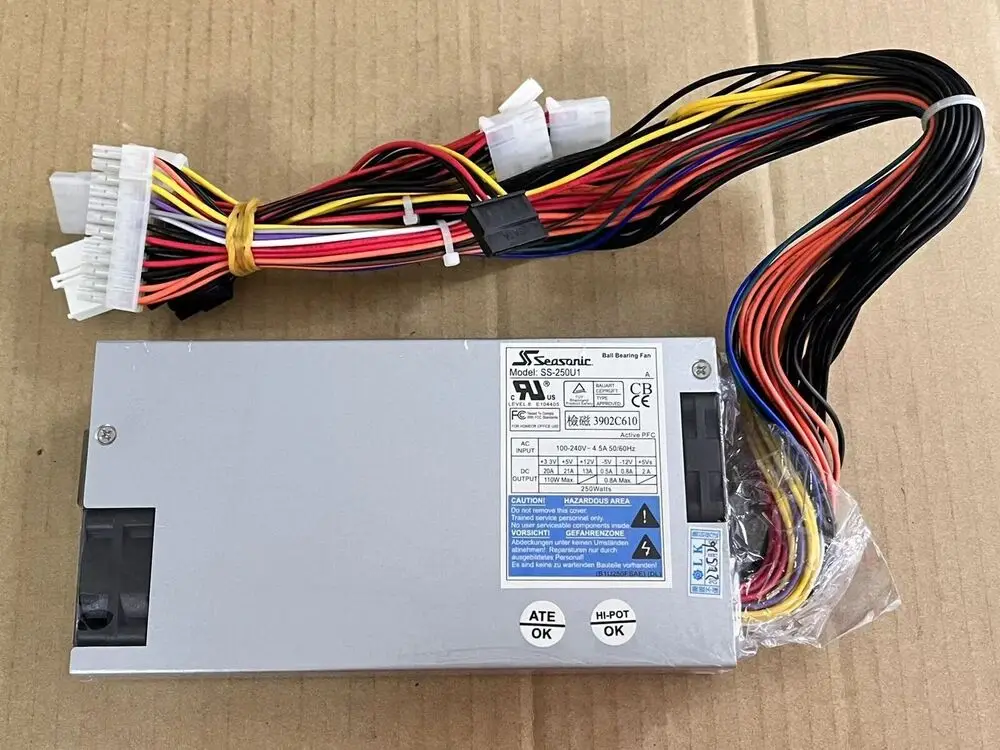 

1 PCS Brand New Seasonic SS-250U1 PFC Server Power Supply 250W 19*10*4CM