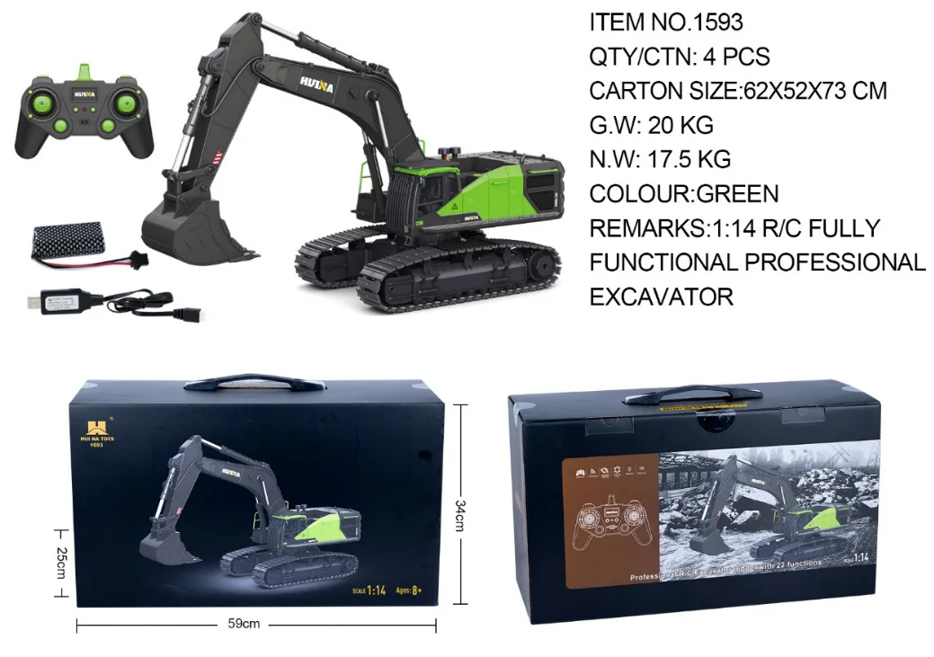 Multifunctional Engineering Vehicle Screw Drive Infinite Rotation Alloy Excavator 1:14 Engineering Vehicle Modified Toy Male 6