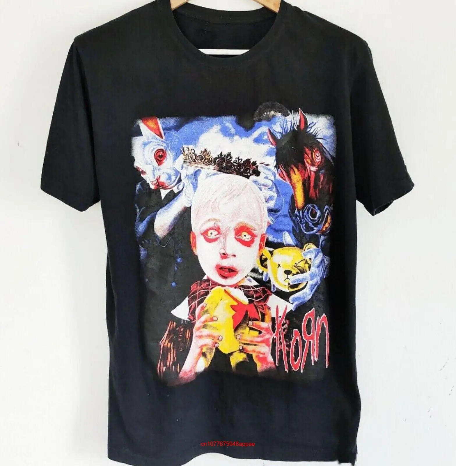 VTG Korn, классическая черная футболка с длинным или коротким рукавом, Размеры S 5XL