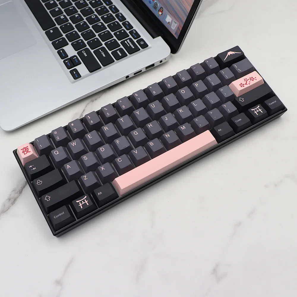 chave noite sakura keycap pbt japonês keycaps para teclado mecânico gmk keycap