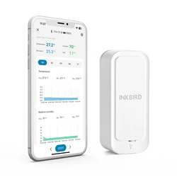 Bluetooth Thermo-Hygrometer with Waterproof Temperature and Humidity Monitor, App-Enabled Remote Control (1pc Monitor)