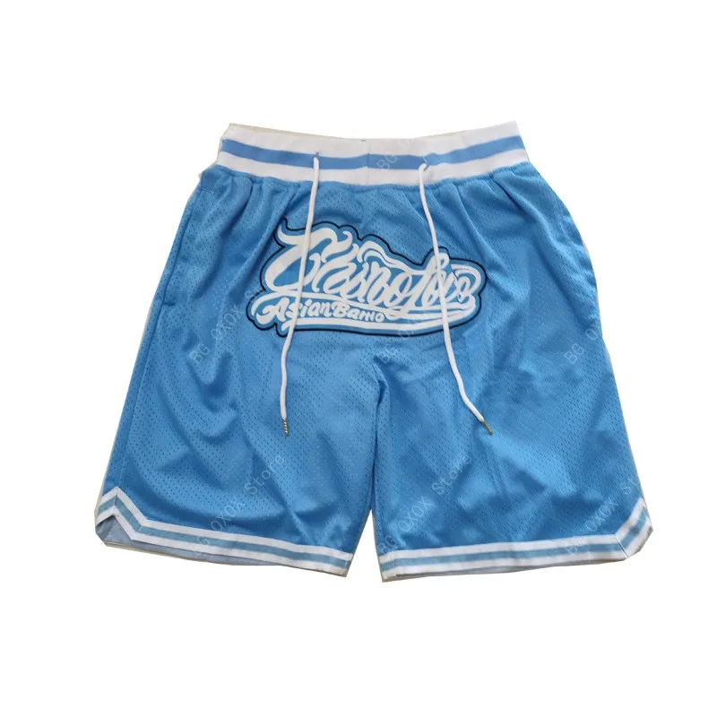 

Basketball Shorts Carolina Four pocket zipper Sewing Embroidery High-Quality Outdoor Sport Shorts Beach Pants Blue New 2023