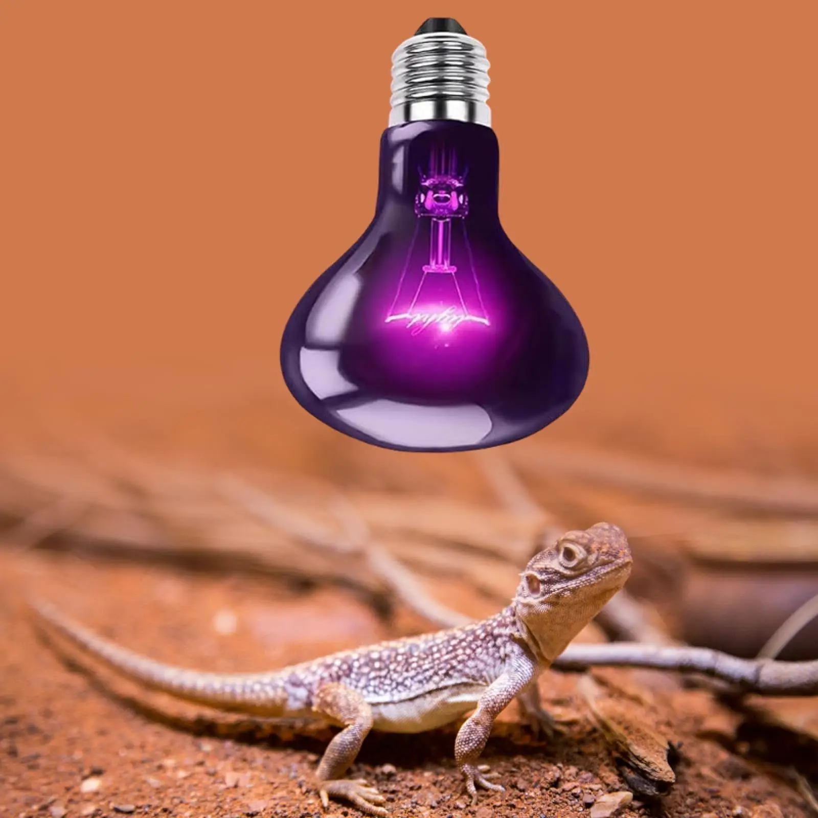 Reptile Night Light Bulb Moonlight Heat Lamp for Reptile Tank Soothing Lighting for Snakes Bearded Dragons