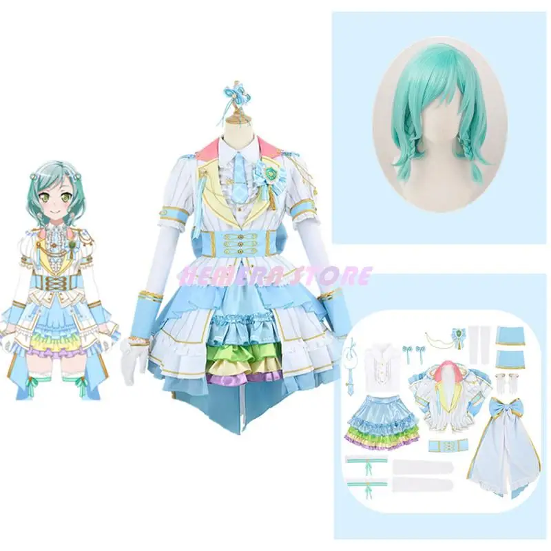 

BangDream Hina Hikawa Cosplay Costume Anime Dresses Lolita Christmas Role Playing Party Halloween Carnival Suits Freeshipping