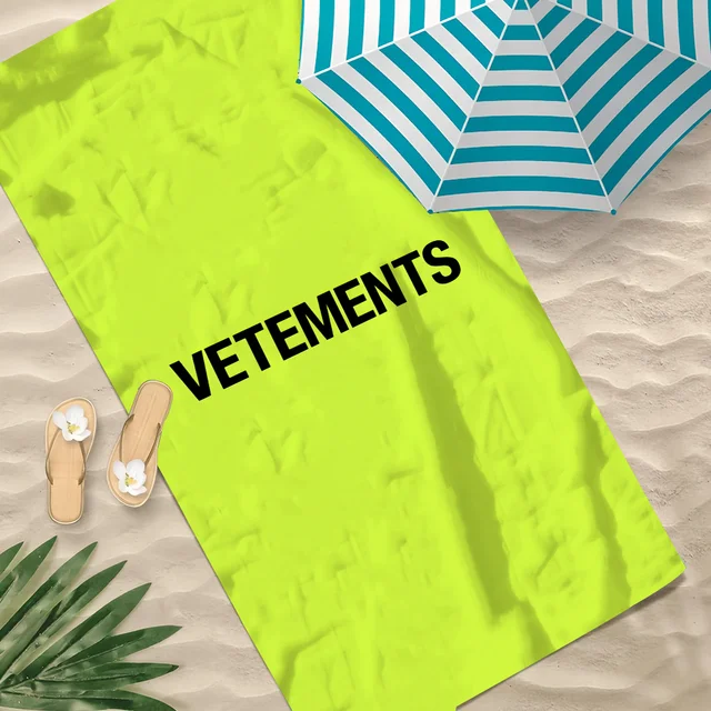 Fashion Towel Soft Pool Gift For Travel Gym Shower Camping Quick Dry Sports V-Vetements Logo Large Beach Towel 2
