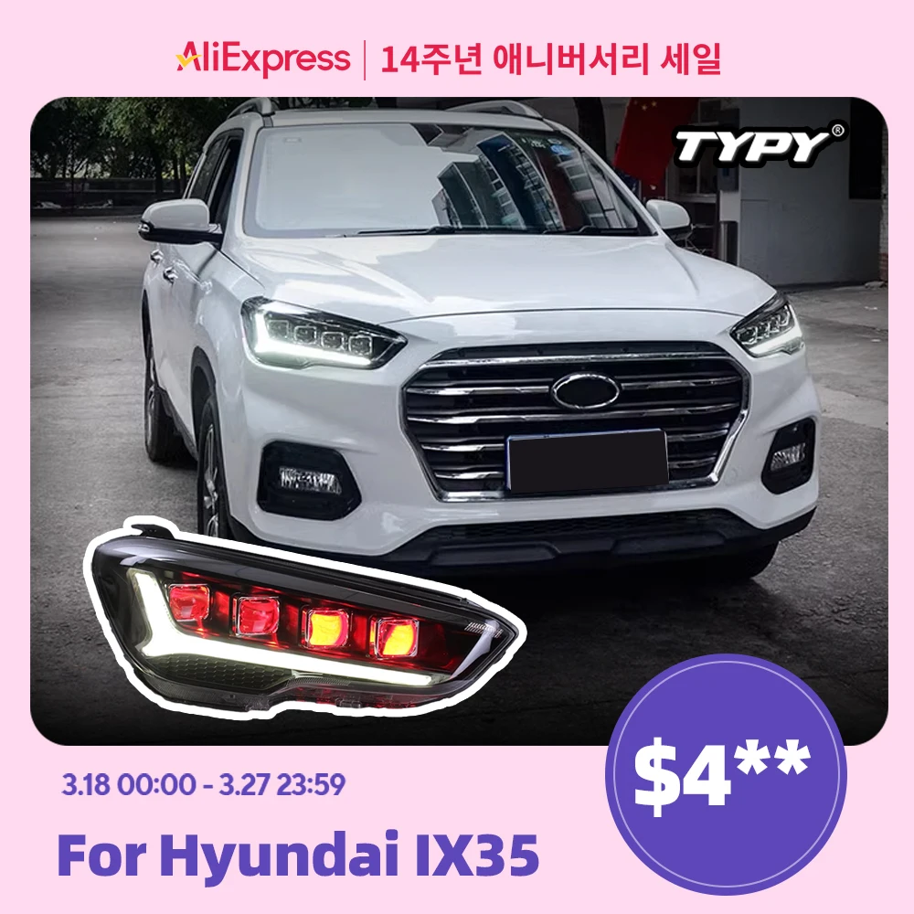

TYPY Car Headlights For Hyundai IX35 2018-2020 LED Car Lamps Daytime Running Lights Dynamic Turn Signals Car Accessories