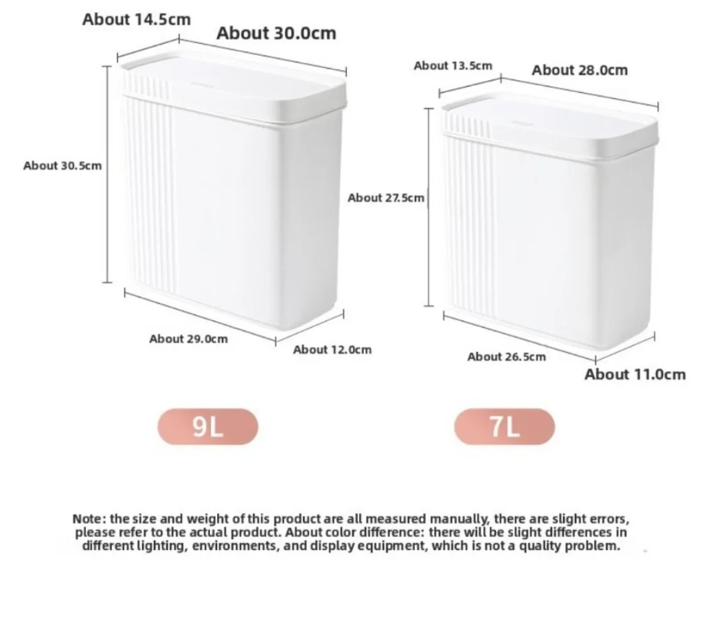 Press Trash Can Living Room Seam With Lid Toilet Toilet Kitchen Bedroom Paper Basket Bathroom Household Cleaning Tools Home