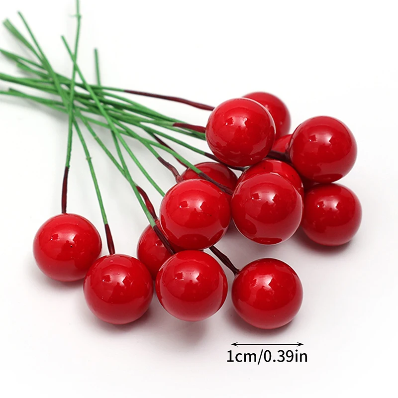 1000/50x Mini Artificial Berries Red Fake Berry Cherry Stamen for Christmas DIY Floral Wreath Ornament New Year Party Home Decor 6 1000/50x Mini Artificial Berries Red Fake Berry Cherry Stamen for Christmas DIY Floral Wreath Ornament New Year Party Home Decor 6