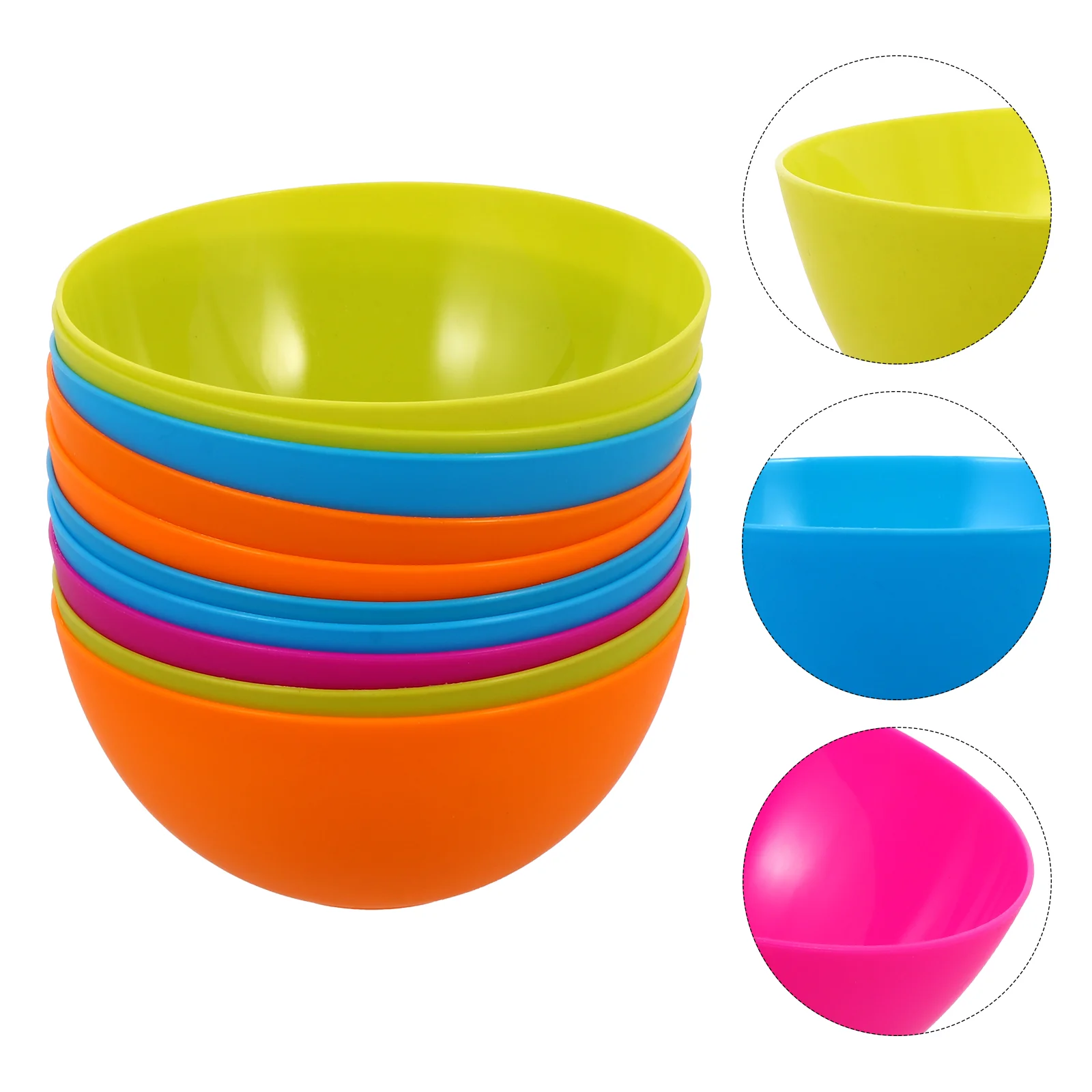 

Random Color Unbreakable Plastic Bowl Lightweight Soup Bowl Noodle Bowl Tableware Party Serving Platters Cereal Bowl