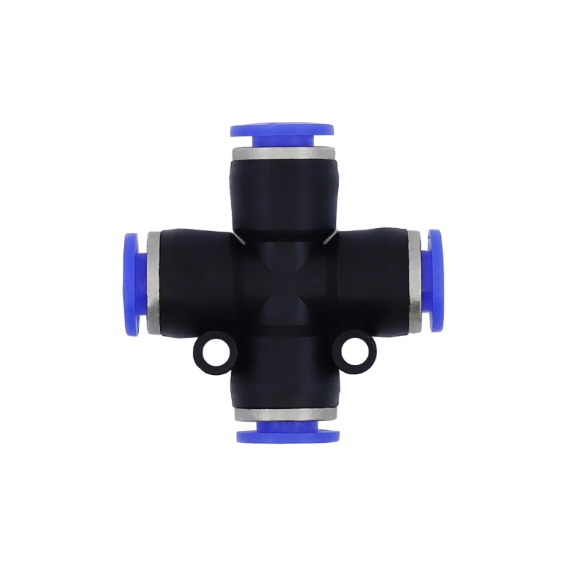 

PZA-10 10mm Cross Union Pneumatic Tube Fitting Connector PZA-10MM ,one-touch push in coupler PZA3/8
