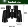 BORWOLF 8X40 HD Professional Zoom 26MM Large eyepiece powerful Binoculars Light night vision for hunting telescope 5
