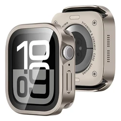 Premium Anti - Fall Aluminum Alloy Watch Case with Full Metal Coverage - Series 6 SE3 - 2 44mm (Titanium color)