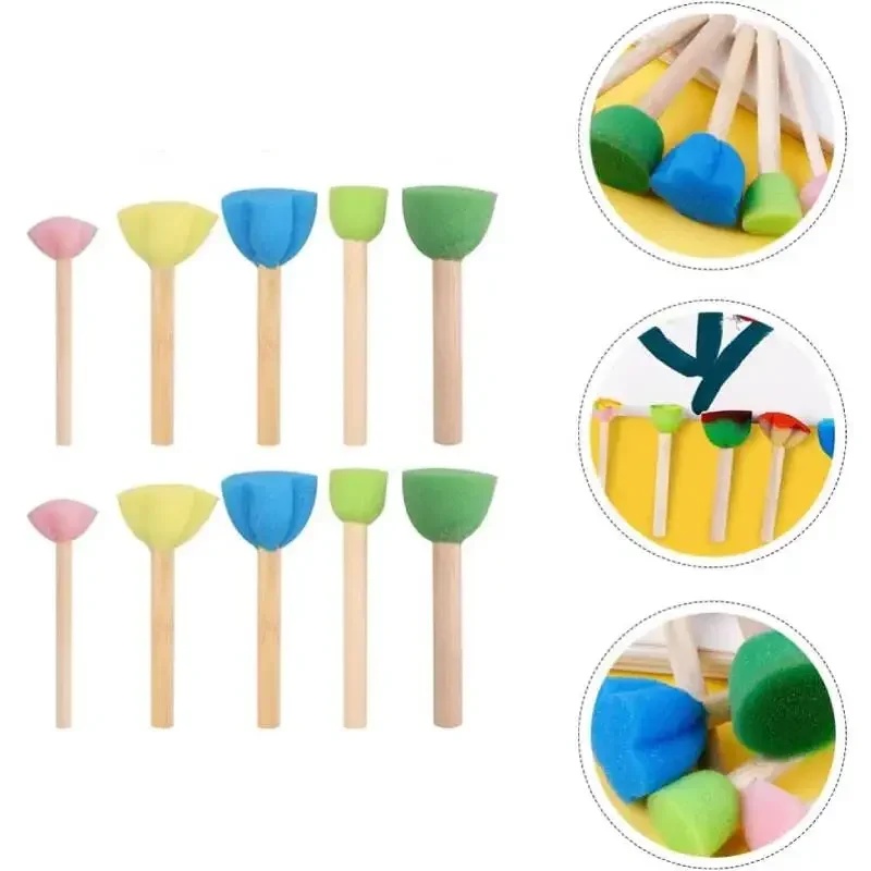 NUOBESTY 15pcs Flower Sponge Stamps - Painting Stamper Tools For Kids Crafts, DIY Art Projects