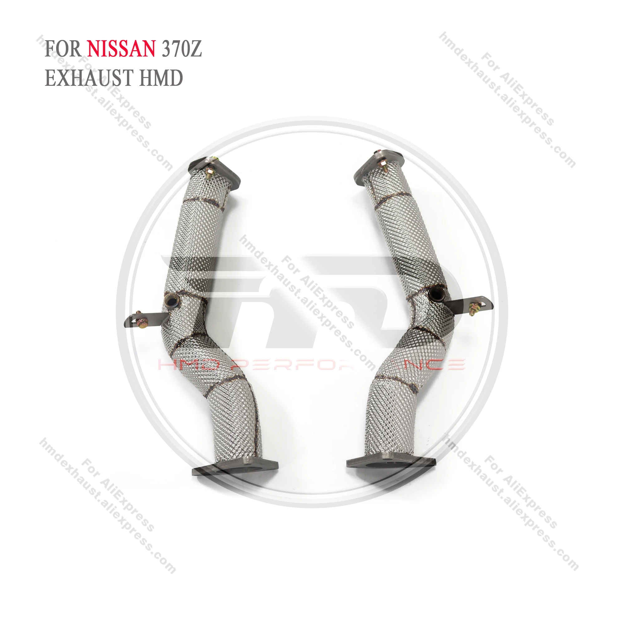 닛산용 HMD 다운파이프, 370Z, 3.7L 배기 시스템, 스테인레스 스틸, 고유량 성능, 촉매 자동차 액세서리