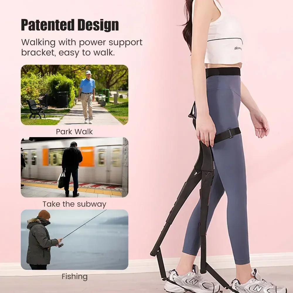 Portable Leg Ergonomics Lightweight Seat Chairless Chair Wearable Fishing Tool Standing Worker's Carriable Bench Foldable Stools