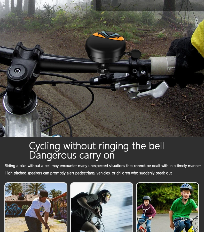 Description Picture 5 of itemBicycle Bells Super Loud Mountain Bike Bells Road Bike Horns Car Bells Bicycle Accessories Equipment Handlebar Bells Bike Rings