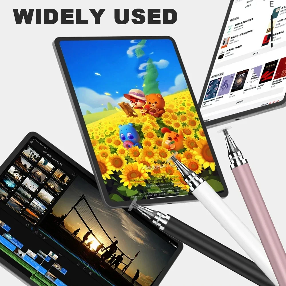 Tablet stylus pen 2 in 1 double headed high sensitivity replaceable nib for tablet and phone