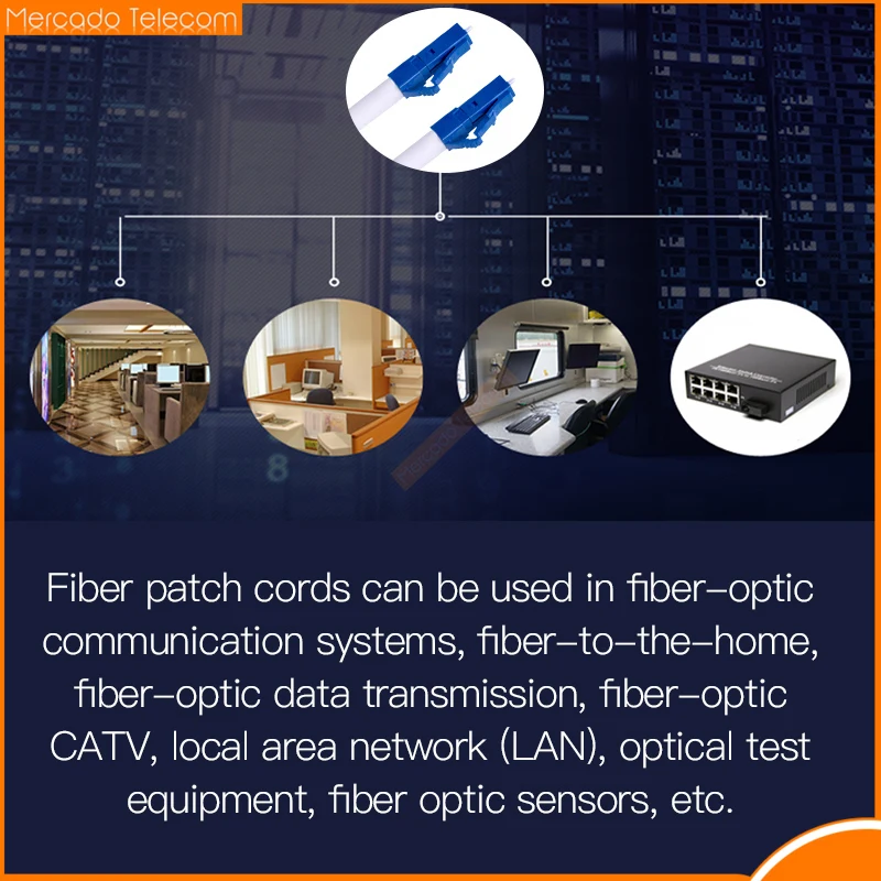 LC-LC Singlemode Fiber Optic Patch Cable LC UPC SM 2.0 or 3.0mm 9/125um FTTH Fiber Patch Cord Optical Fiber Jumper 3m 10m 30m