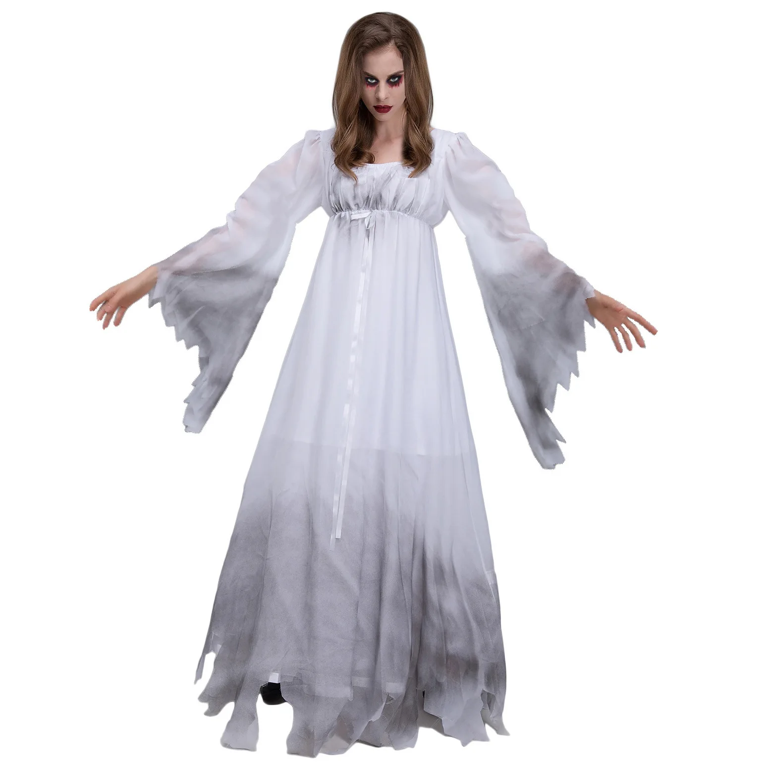 

Halloween Costumes for Women Cosplay Ghost Bride Dress Scary Zombie Vampire Makeup Clothing Long Skirt Female Ghost Christmas