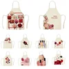 Home Kitchen Apron Color Nail Polish Bottle Printed Sleeveless Linen Aprons Men Women Home Cleaning Tools Fartuchy Chef Tablier 1