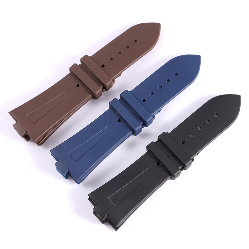Cinturino In Gomma Siliconica 25X8.5Mm Per Cinturini Elettronici Vacheron Contin 2300V Mn Vc47660 Accessori Per Orologi Impermeabili