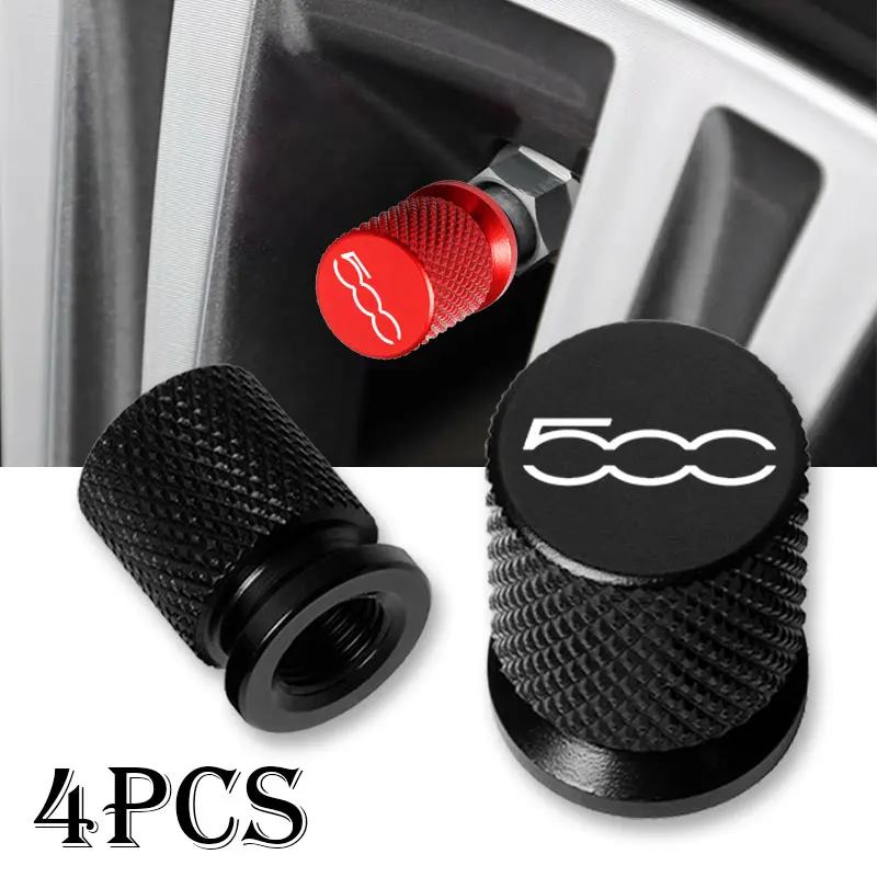 Car Wheel Tire Valve Caps Tyre Stem Covers Airdust Waterproof For Fiat Abarth 500 Abarth 124 595 Car Accessories Wheel Tire Valve Caps