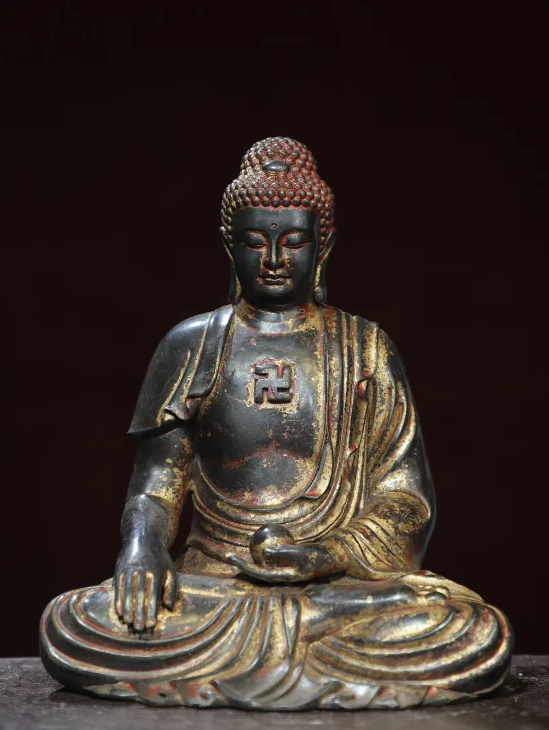 

rare old copper statue---Da Ri Ru Lai buddha statue,#02