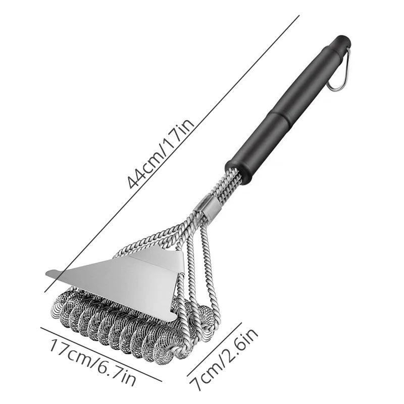 Bristle-Free Stainless Steel BBQ Cleaner - Safe & Rust-Resistant Grill Brush