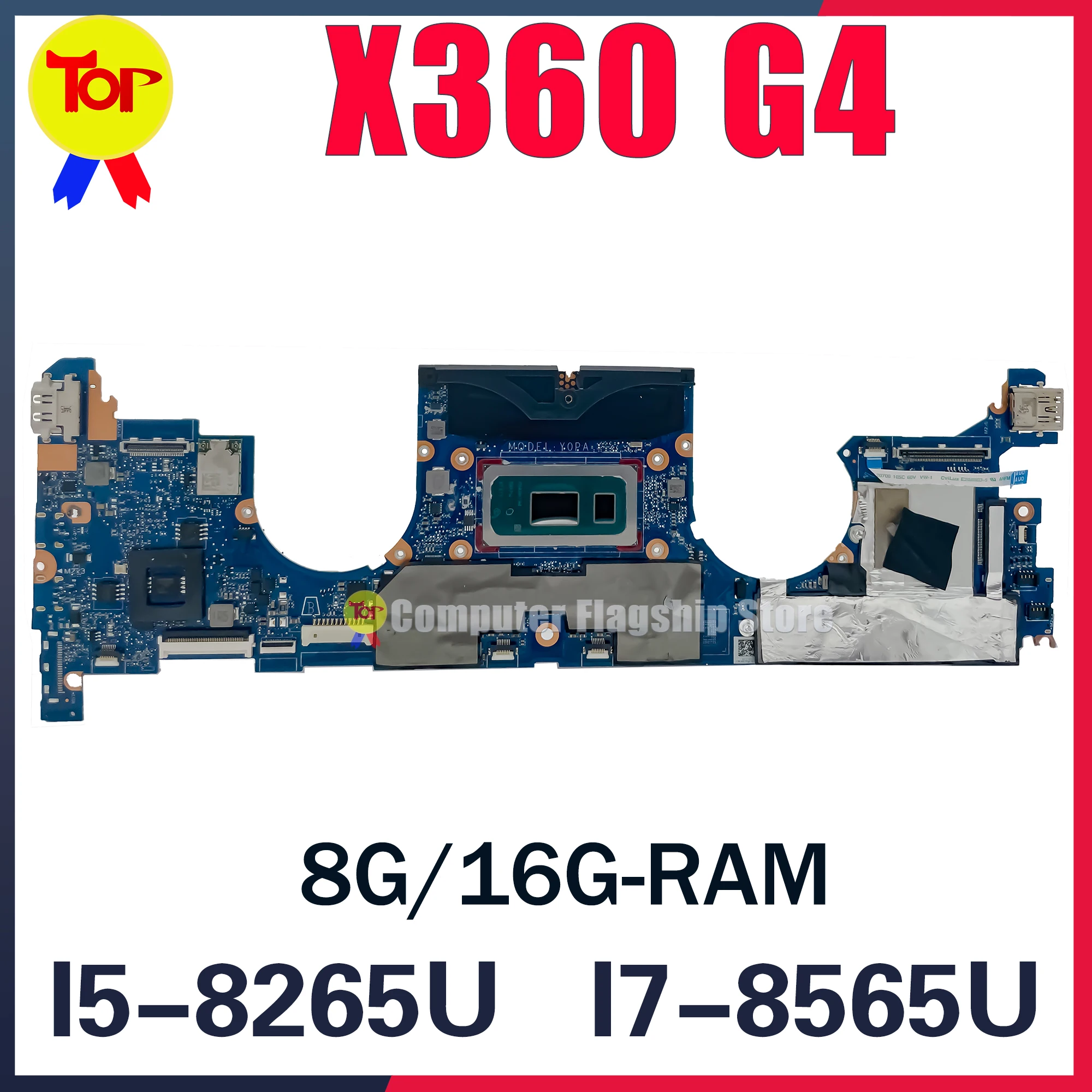 

KEFU DAY0PAMBAF0 Laptop Motherboard For HP ELITEBOOK x360 1030 G4 Mainboard I5-8265U I7-8565U 8G/16G-RAM