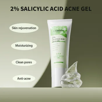 Crema per la rimozione dell'acne con acido salicilico al 2%, riparazione anti-acne, rossore, macchie per brufoli, pulizia profonda dei pori, controllo dell'olio, idratante, cura della pelle