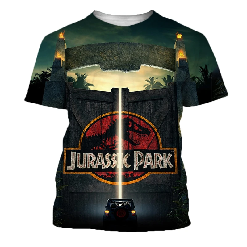 Jurassic World T-Shirt New 2022 Dinosaur Girls Jurassic World Dinosaur Clothes Boys Fashion Children's Cartoon Dinosaur Clothing top T-Shirts T-Shirts