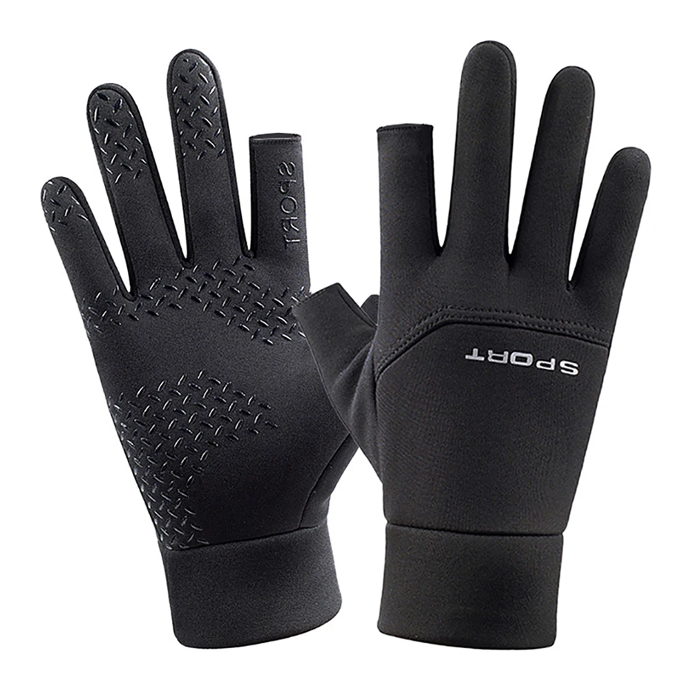 1 Pair Winter Fishing Gloves Women Men Universal Keep Warm Fishing  Protection Anti-slip Gloves 2 Cut Fingers Outdoor Angling - AliExpress