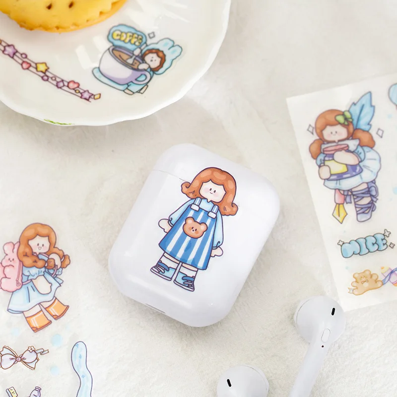 600+ Adesivi Kawaii Per Diario - Ragazze Cartoon Colorate | PET Trasparenti E Impermeabili