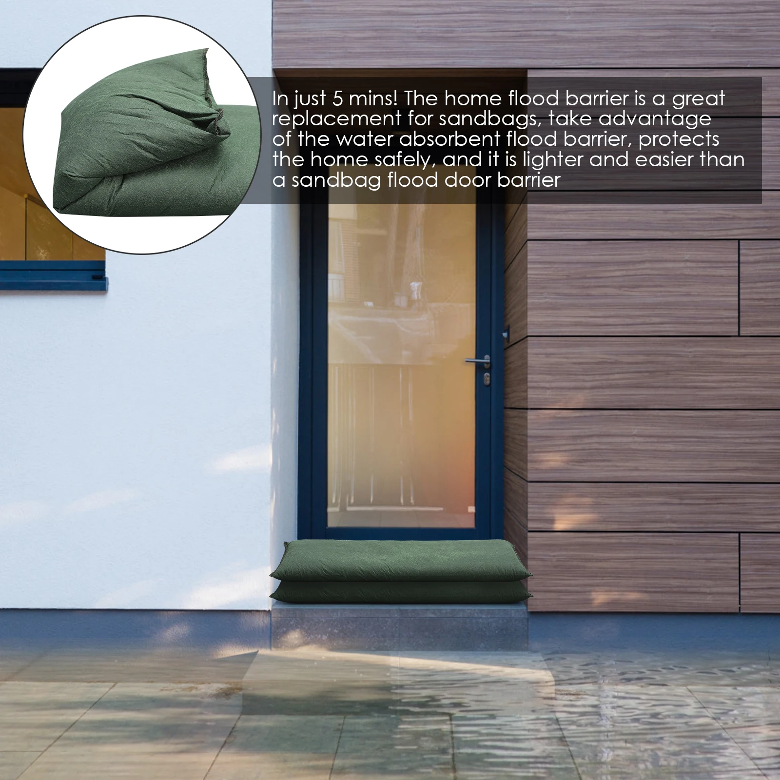Water Activated Flood Barriers Flood Control Absorbent Expansion Bag Non-Woven Fabric Swelling No Fill Sand