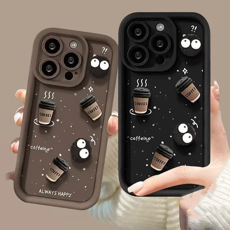 Cute DIY 3D Coffee Phone Case Cover