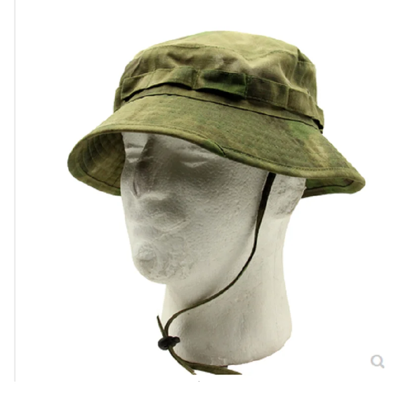 

Outdoor Sports Short Eave Tactical Hat Scrap Green Ruins Jungle Round Edge Hunting Hat