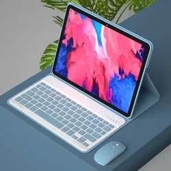 Magnetic Wireless Keyboard Case with 10-Inch Keyboard for Spanish (Mistybluewith mouse)