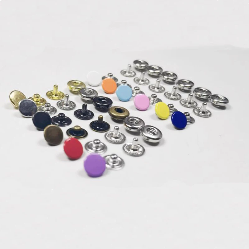 Wholesale 100-400sets Mini Colorful 6mm Round Metal Snap Buckles Sewing Doll Clothing Shoes Bags Decorative Coat Snap Button DIY 2