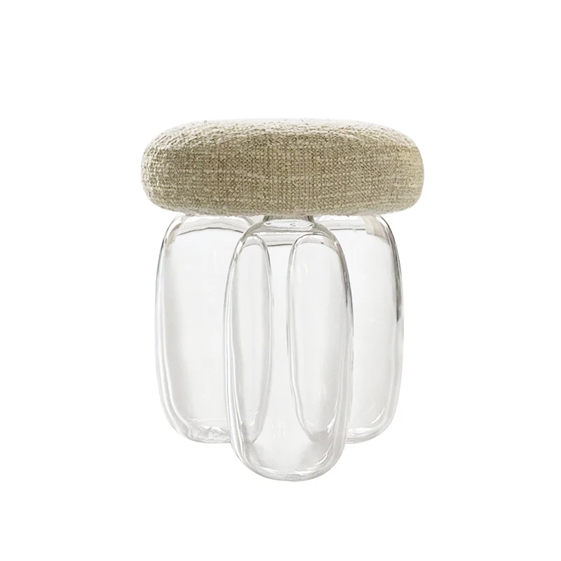 

Modern creative personality designer counter weight mechanical glass stool pier
