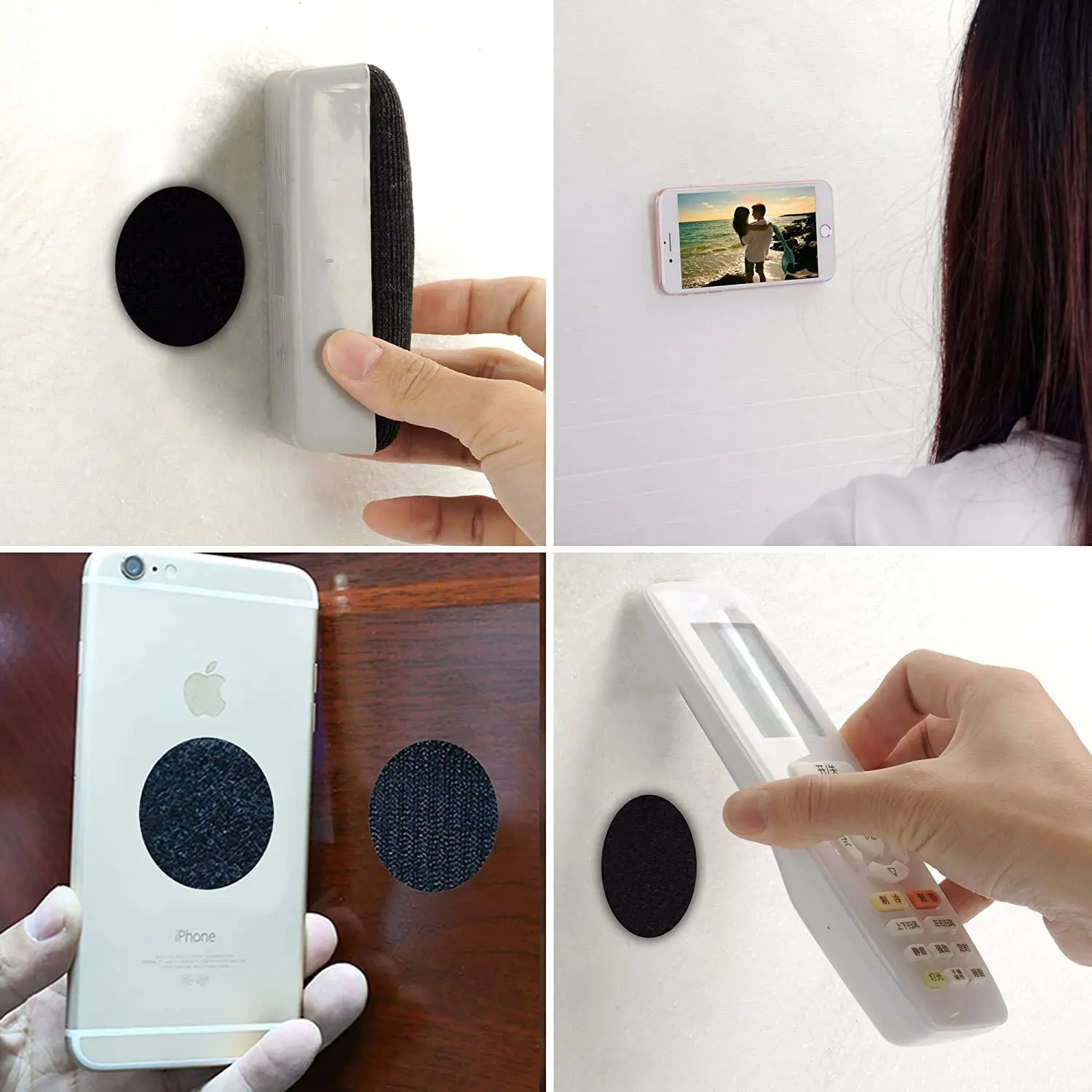 Round Black Self Adhesive Hook and Loop Dots Waterproof Sticky Glue Coins Tape Loop Fastener For Home Classroom Office Sheet