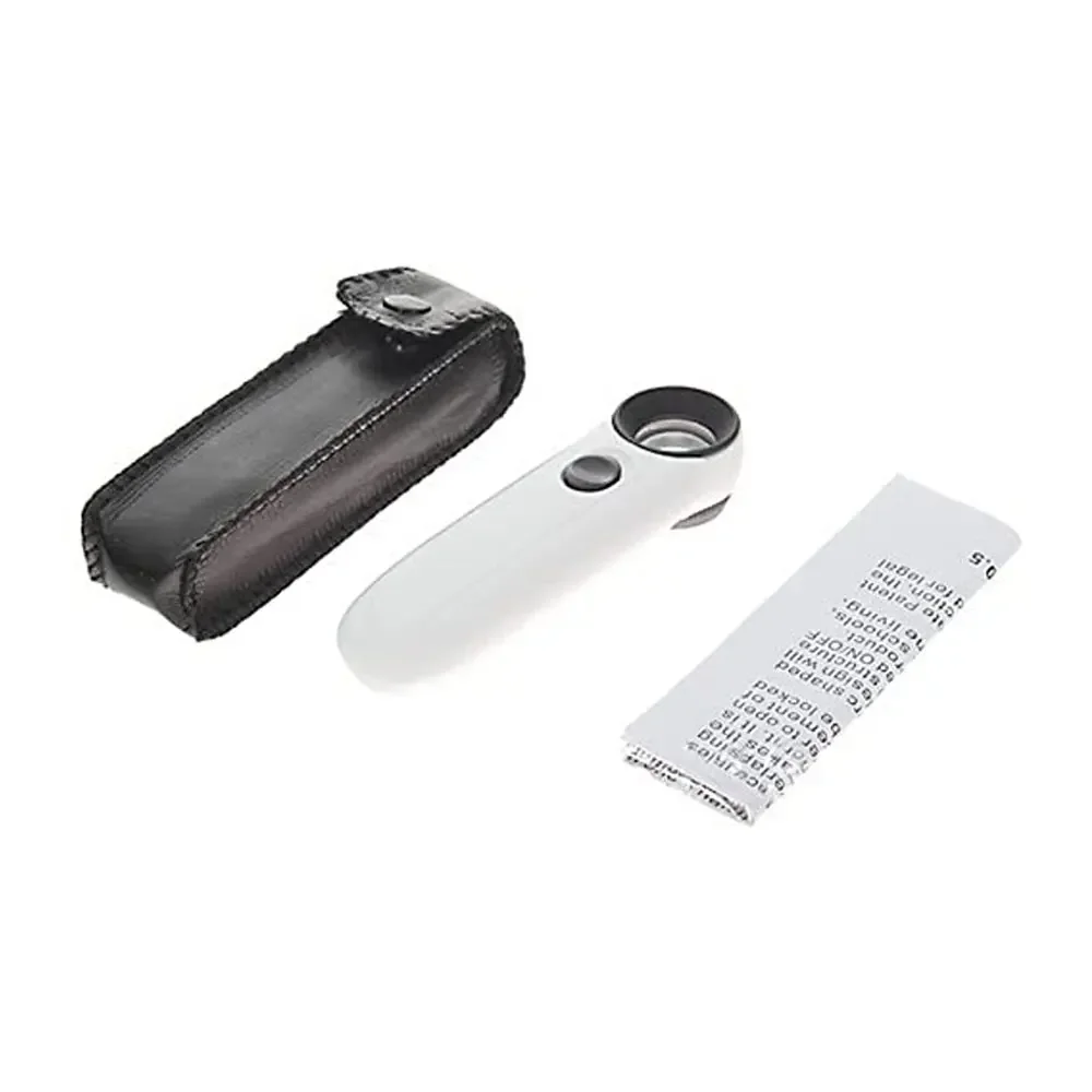 LED 조명 휴대용 돋보기, 쥬얼리 루페, 눈 렌즈, 시계 수리 도구, 회로 기판, 21mm, 40X
