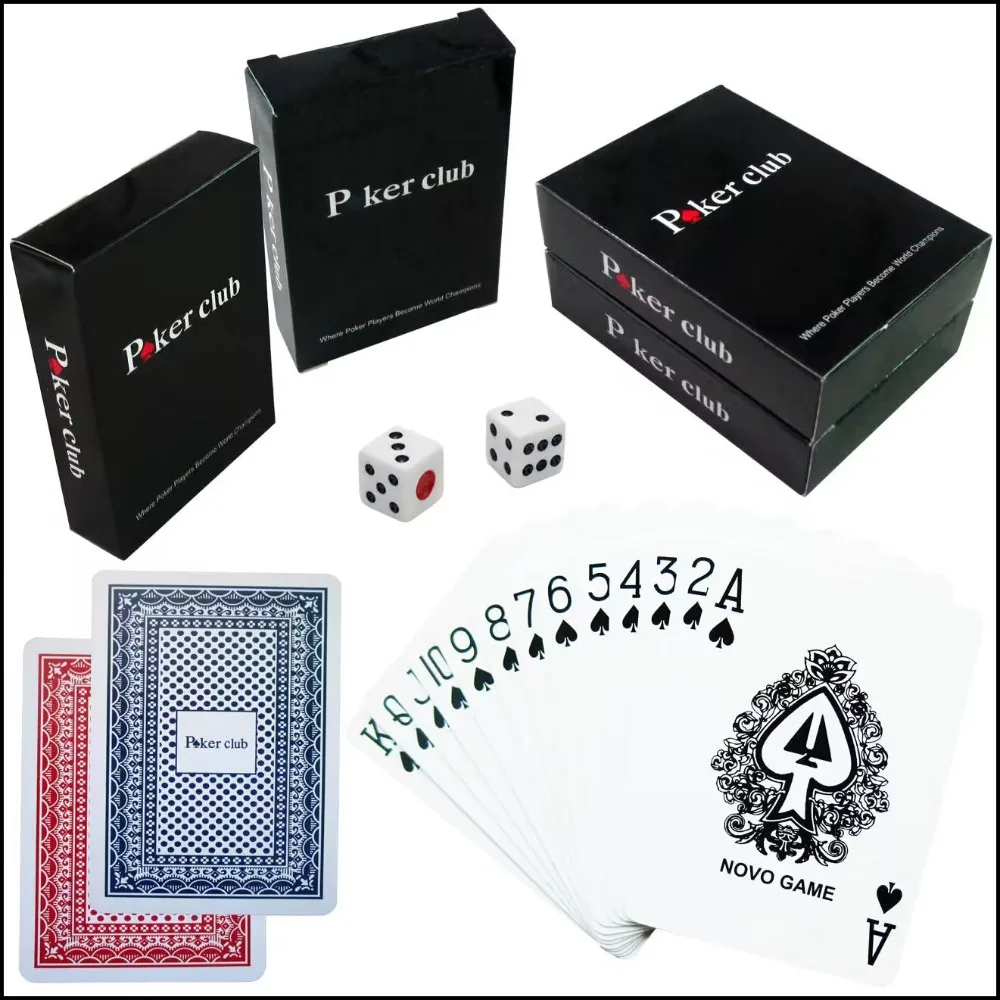 Flexible Waterproof Playing Card PVC Plastic Scrub Poker Club Cards Smooth Large Font Texas Hold'em for All Poker Games