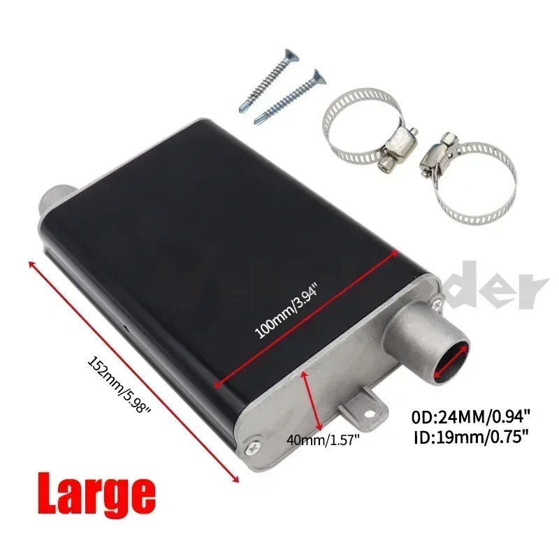 Car Parking Heater Muffler 24mm Exhaust Muffler Heater Exhaust Silencer Pipe Upgraded Clamp Bracket Webasto Eberspache diesel heater exhaust pipe,air diesel heater duct pipe,air diesel heater,diesel heater,heater duct connector,air heater exhaust connector