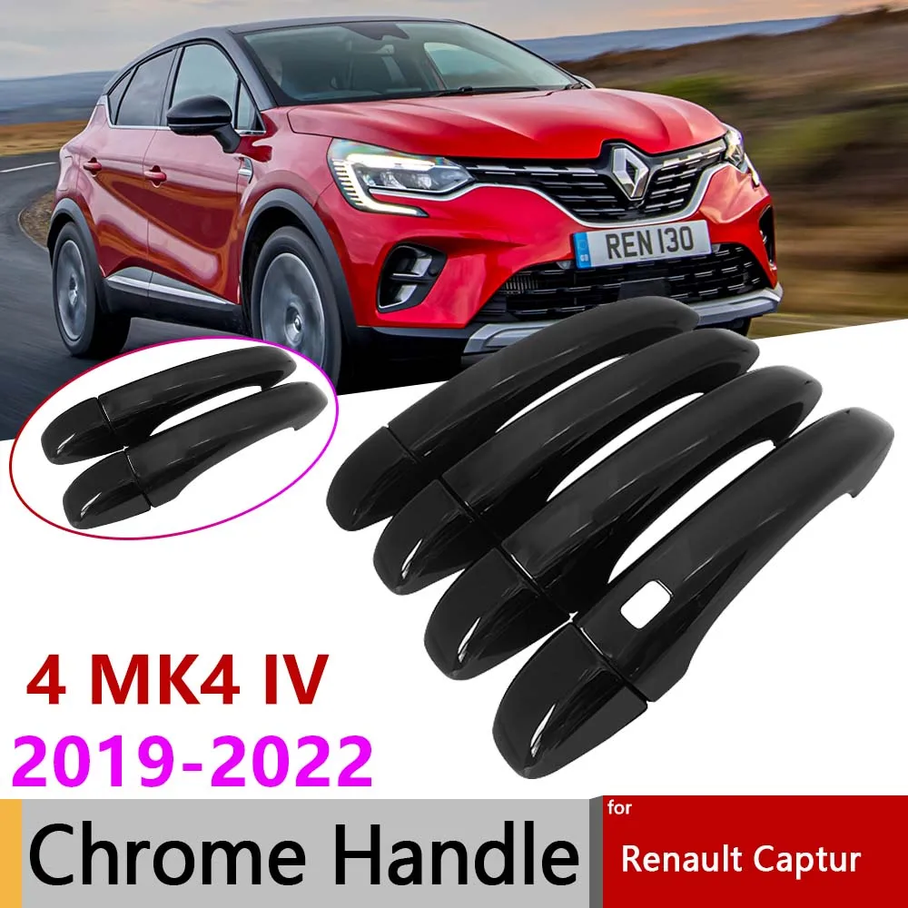 FOXZY Auto Türgriff Türgriffabdeckung für Renault Captur JB JE 2019 2020  2021 2022, ABS Auto Türgriff Abdeckung Trim Aufkleber Styling Zubehör,A