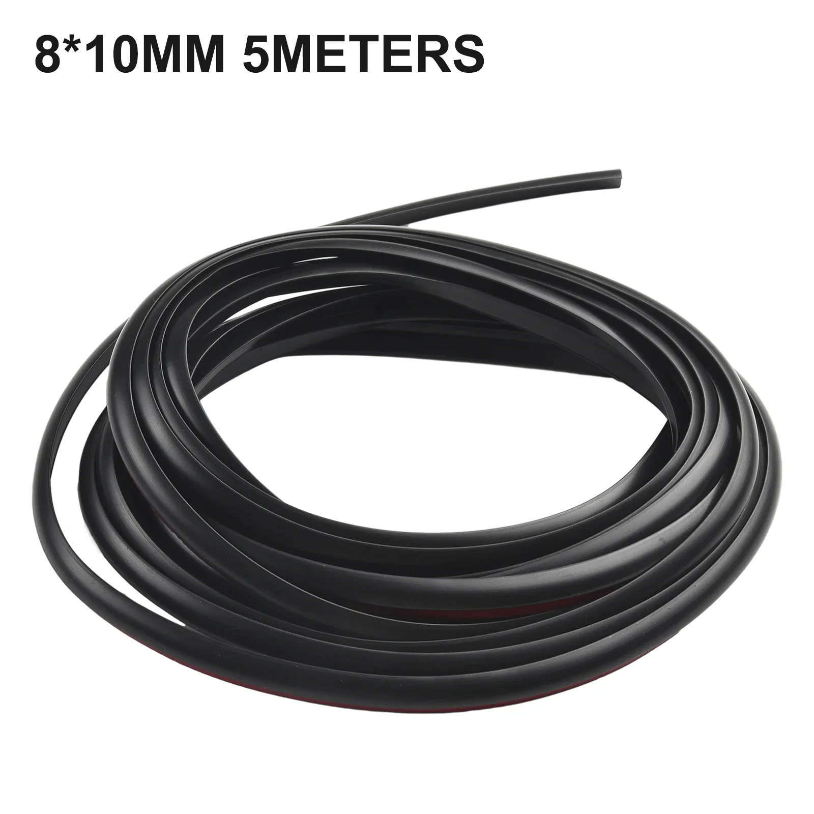 Black Car Sealing Strip Inclined T-shaped Edge Trim Rubber Shock-absorbent Waterproof Sound-insulated EPDM Rubber 8MM*10MM 5M