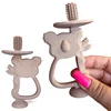 Animal Koala Safe Toddle Teether Chew Toy Teething Ring Infant Baby Silicone Training Toothbrush BPA Free Rodent Baby Accessorie 4