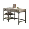 Computer Desks,Weathered Oak and Antique Silver 3-Drawer Writing DeskThe Three Drawers Provide Ample Storage,Office Desks 2
