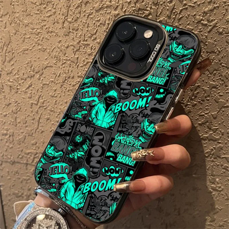 Blackened Clown Style Shockproof Phone Case with Bumper Protection
