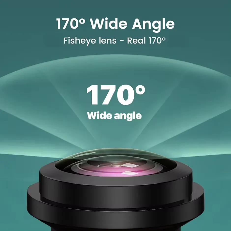 Telecamera posteriore per auto 170 AHD 1080P Fisheye con lente dorata Full HD, visione notturna, telecamere di retromarcia e anteriori per DVR. - immagine 3